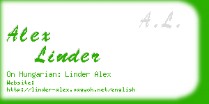 alex linder business card